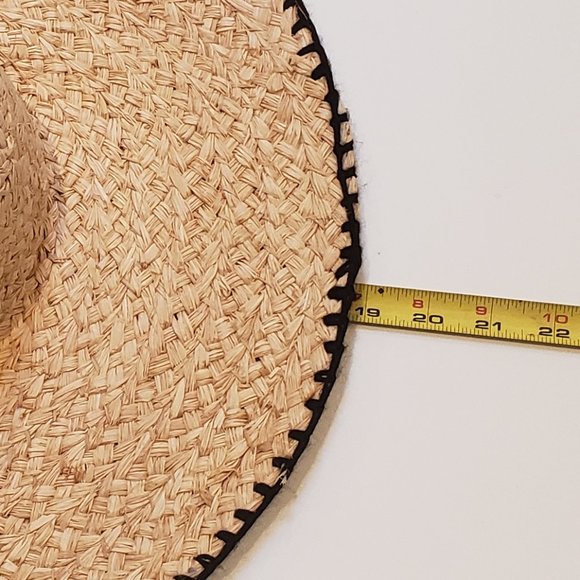 L * Space Floppy straw hat with black trim main image 7
